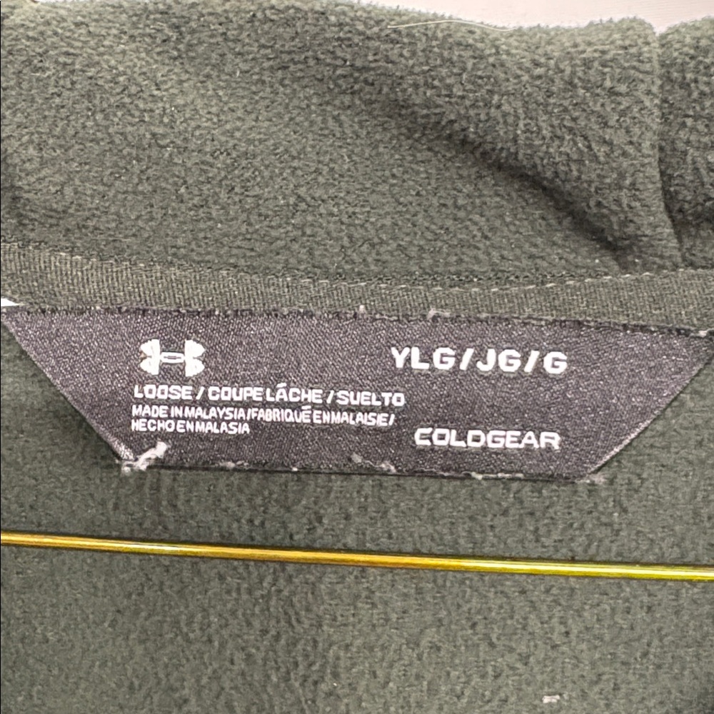 Under Armour ColdGear Dark Green Jacket size YLG - Picture 4 of 6